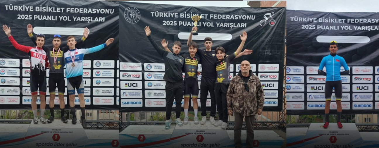 Konya Cycling Team Wins Four Medals in Trabzon