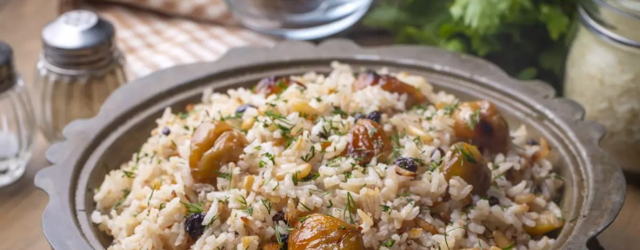 Bulgur Pilaf with Chestnuts