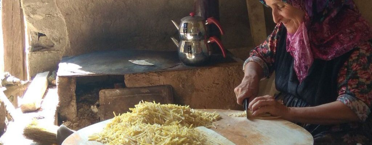 Traditional homemade fettuccine of Konya for iftar and sahur…