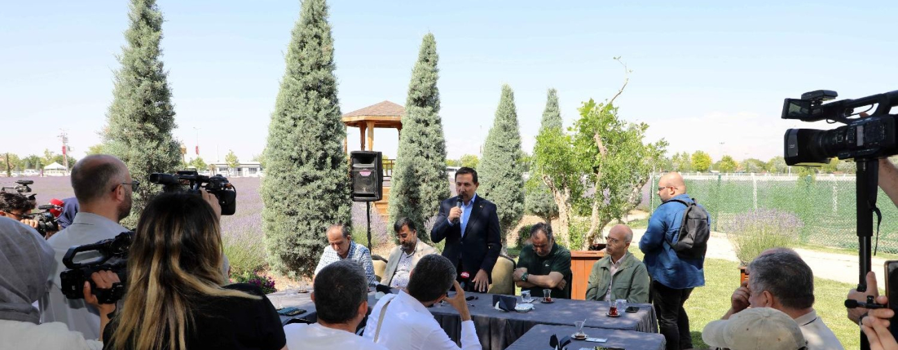Hasan Kılca Meets with Konya Press at Karatay Lavender Garden